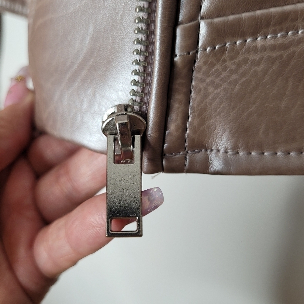 Bar III Rose Gold Quilted Moto Jacket - Picture 11 of 16